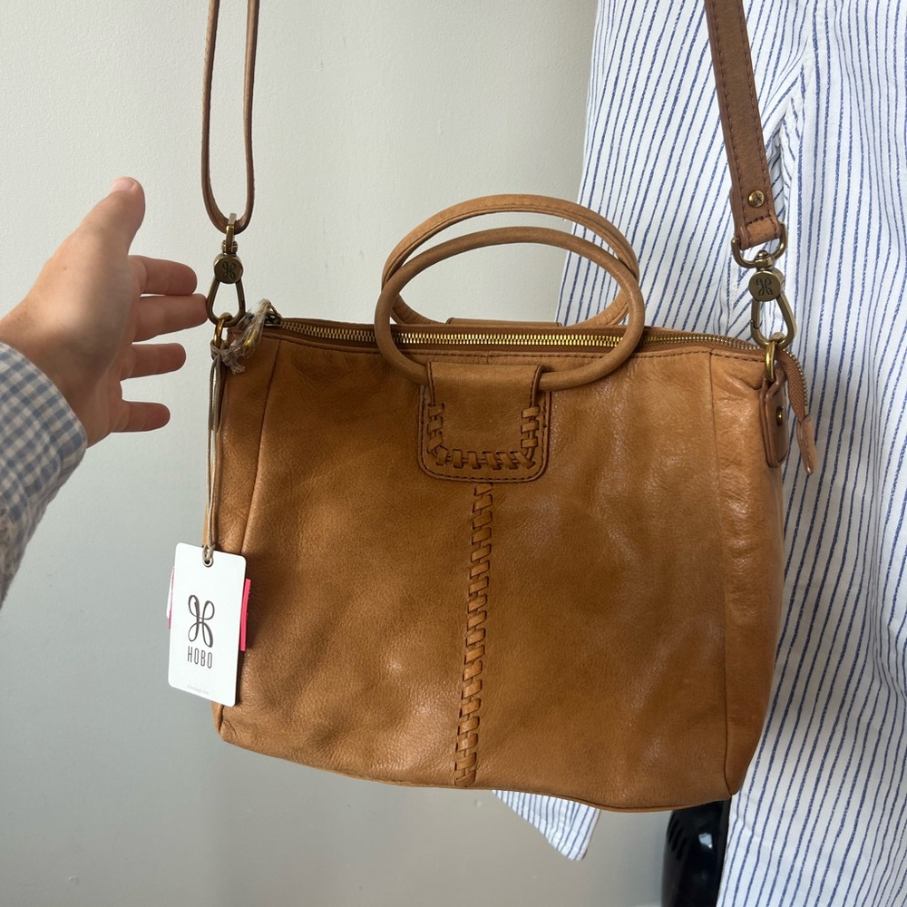 HOBO Leather Hobo with Top Handles & Crossbody Strap - Picture 9 of 11